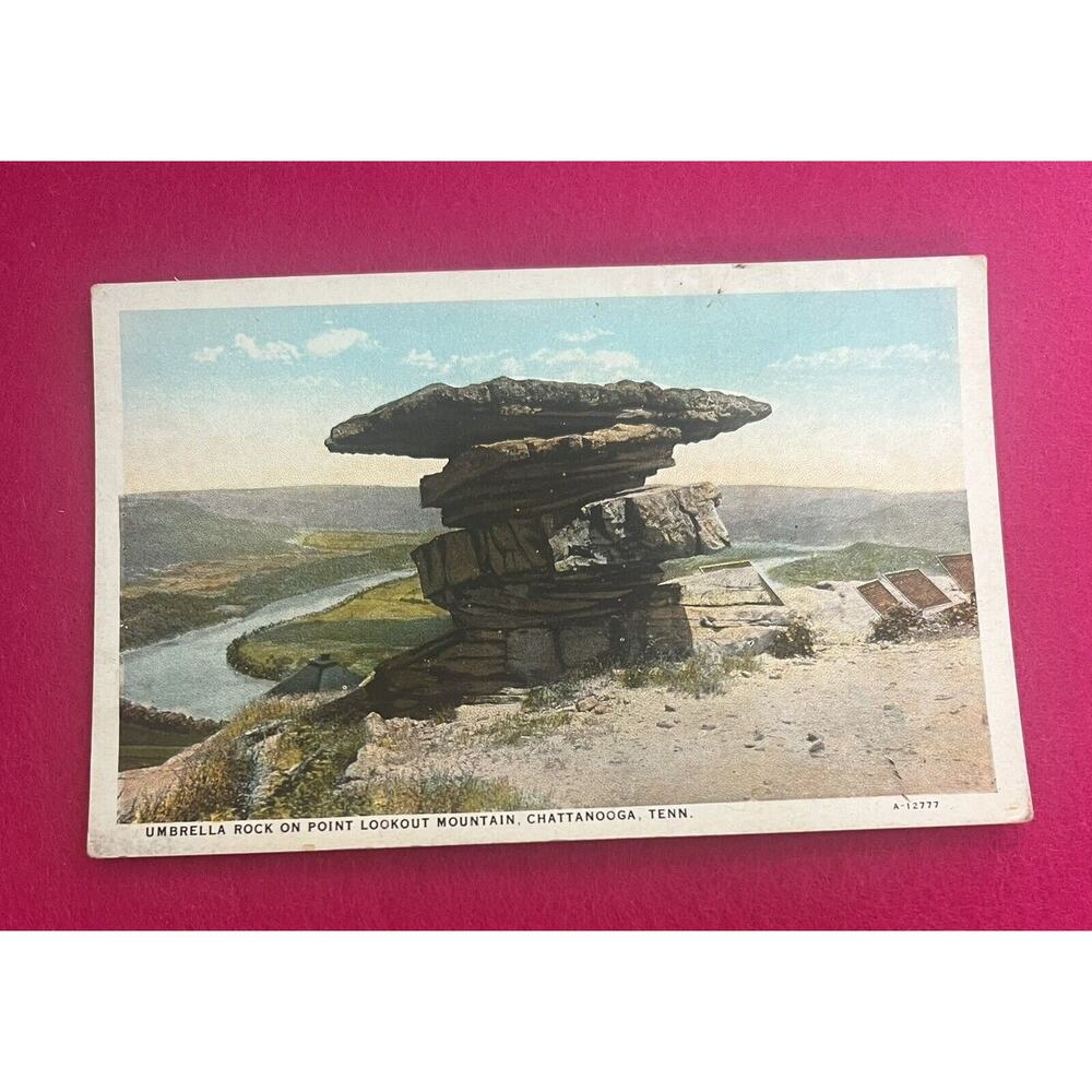 Postcard -‎ Umbrella Rock On Point Lookout Mountain Chattanooga Tenn Unposted